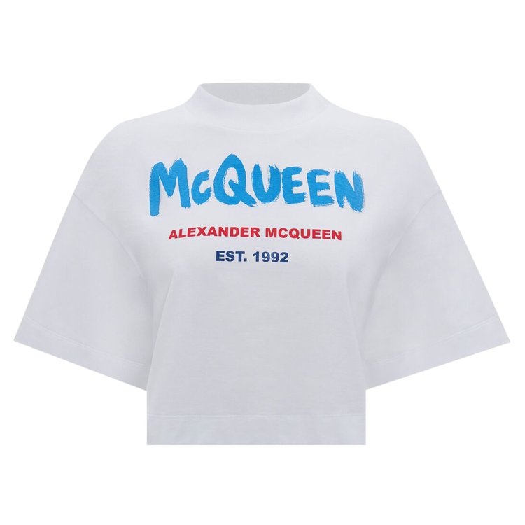 Alexander McQueen Graffiti T-Shirt 'White/Multicolor'