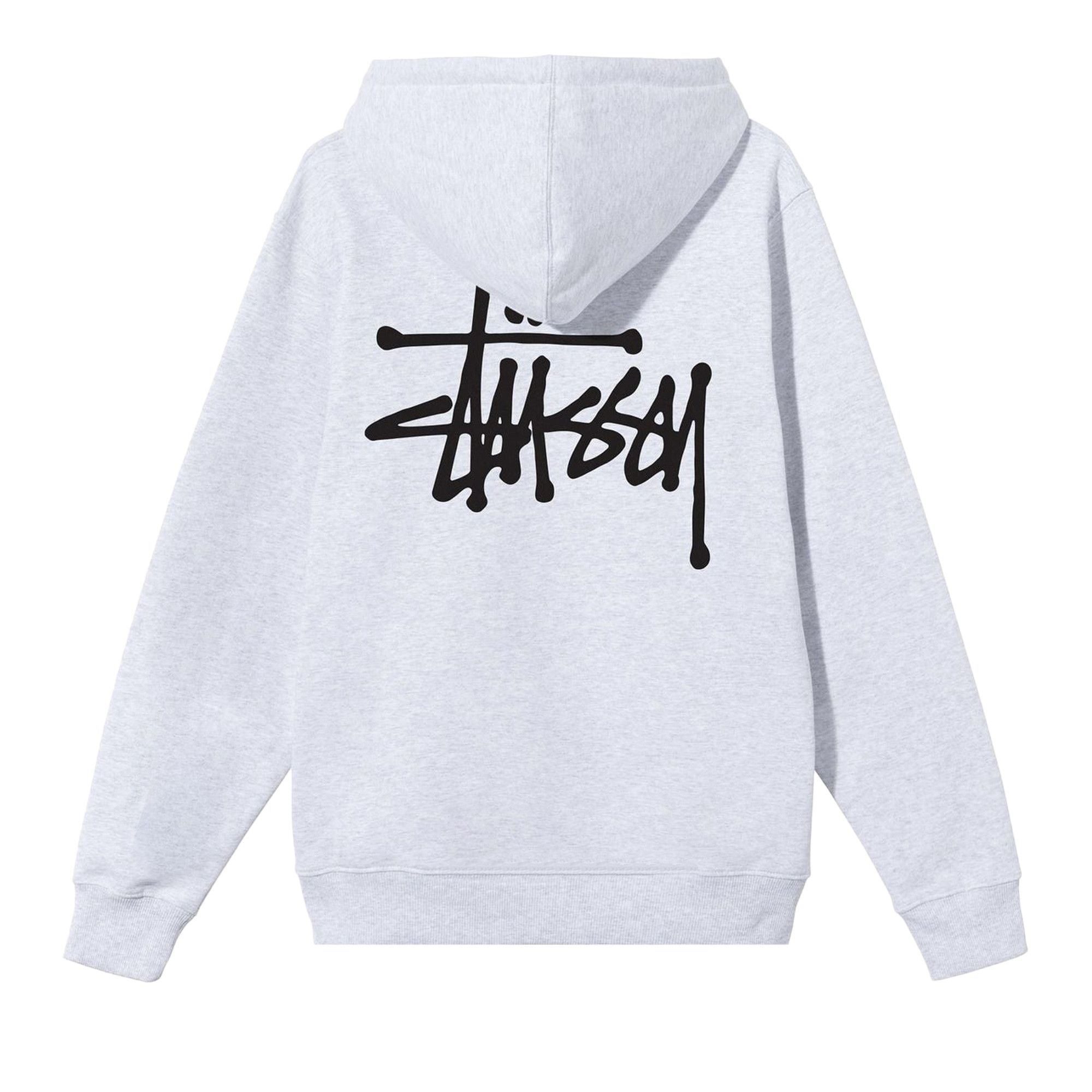 Buy Stussy Basic Logo Hoodie Ash Heather 1924649 ASH GOAT UK