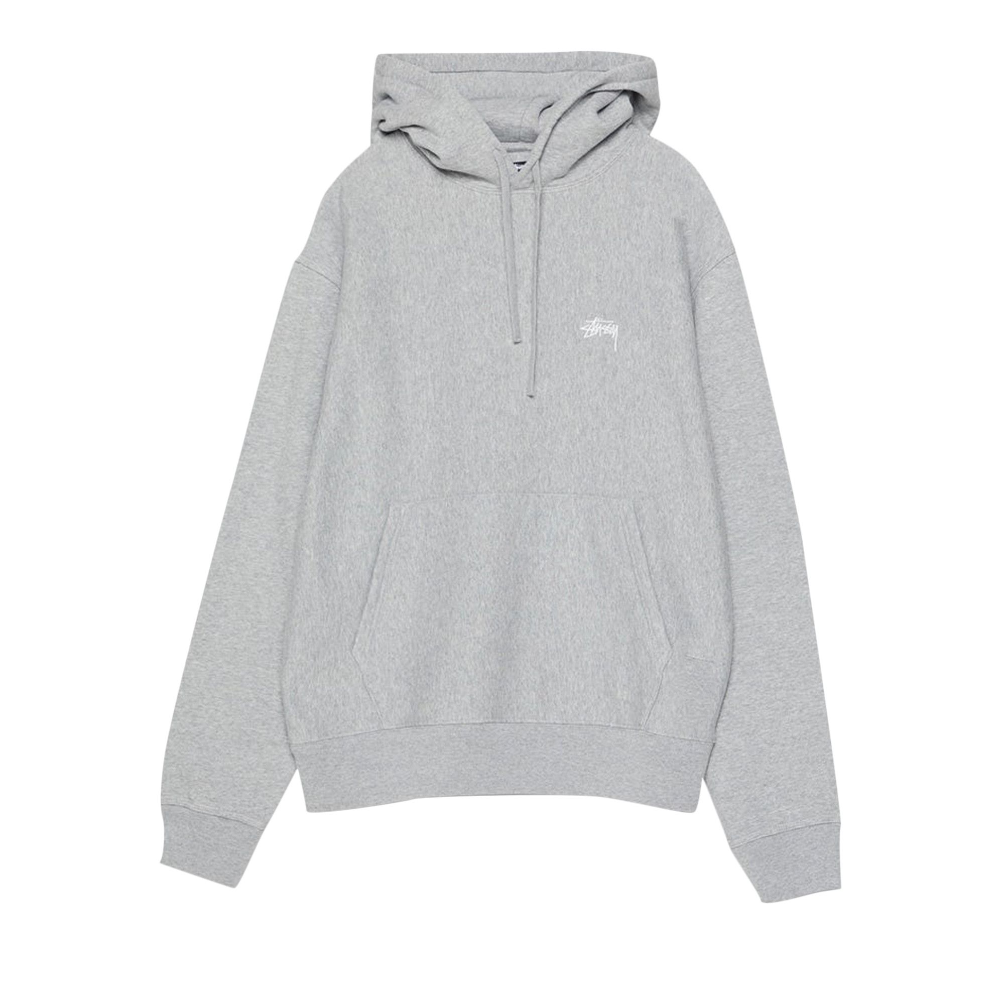 Stussy stock logo hoodie grey online