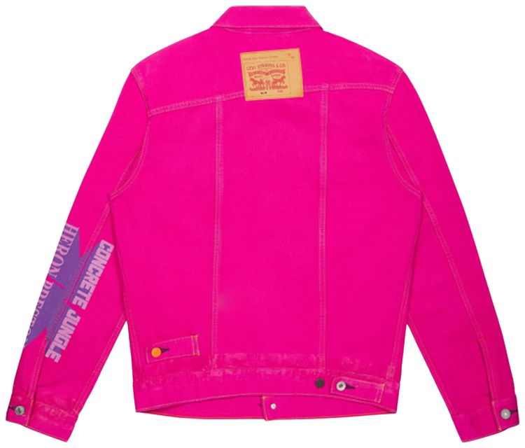 Heron Preston x Levis Trucker Jacket Fuchsia