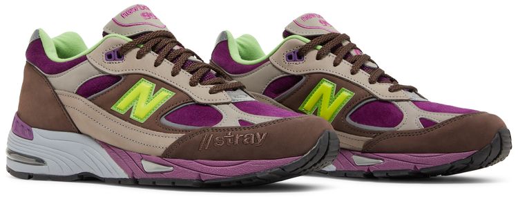 Stray Rats x New Balance 991 Made in England Purple Green
