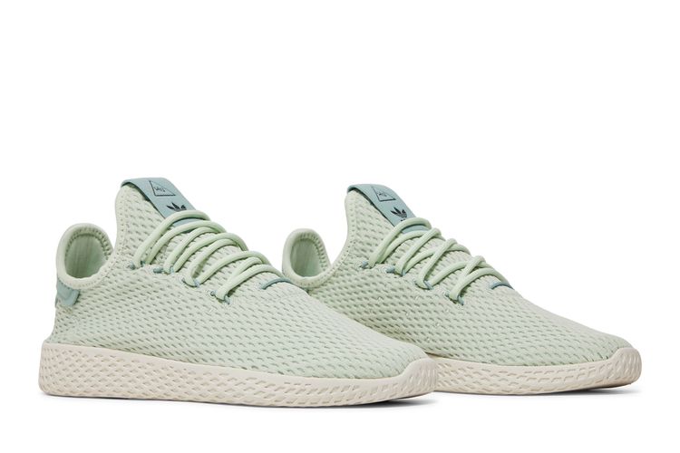 adidas gazelle silver green womens Adidas x Pharrell Williams Men's HU NMD Core Green Low Top Sneakers