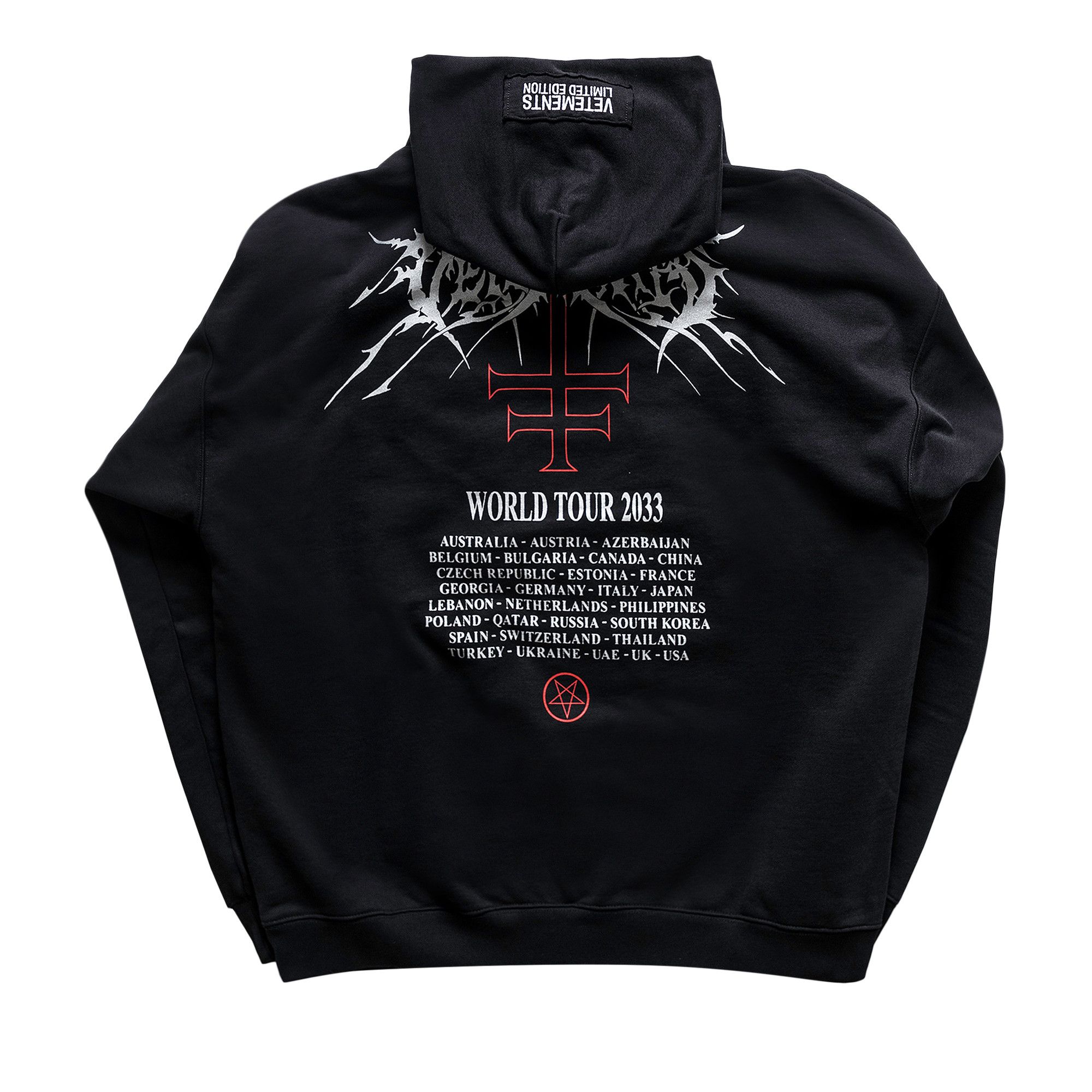 Vetements metal tour hoodie sale