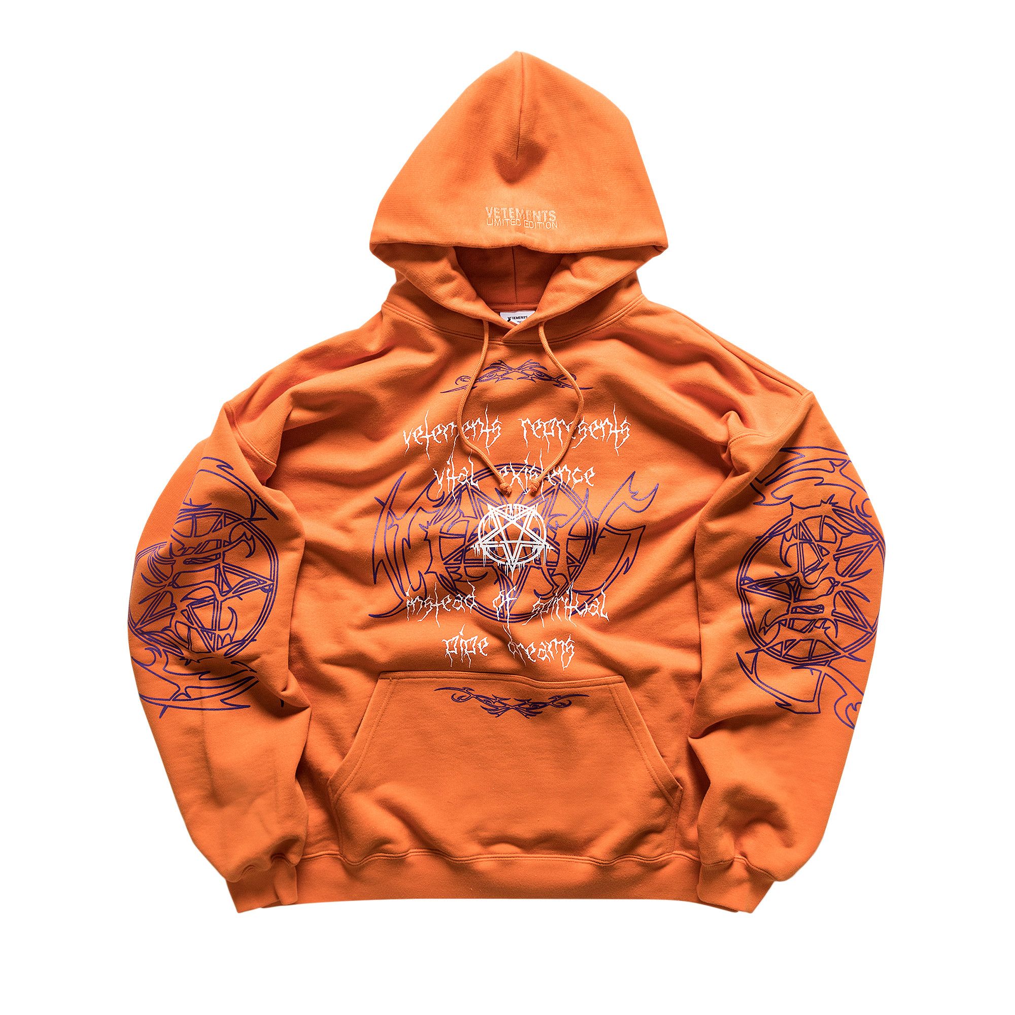 Vetements orange hoodie store