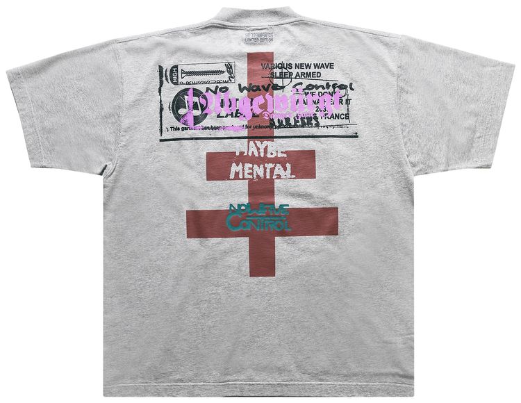 Vetements Maybe Mental T Shirt Grey