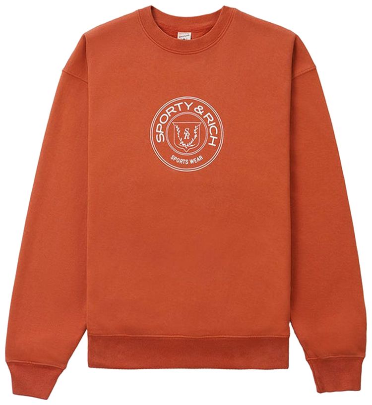 Sporty  Rich Monaco Crewneck RustWhite