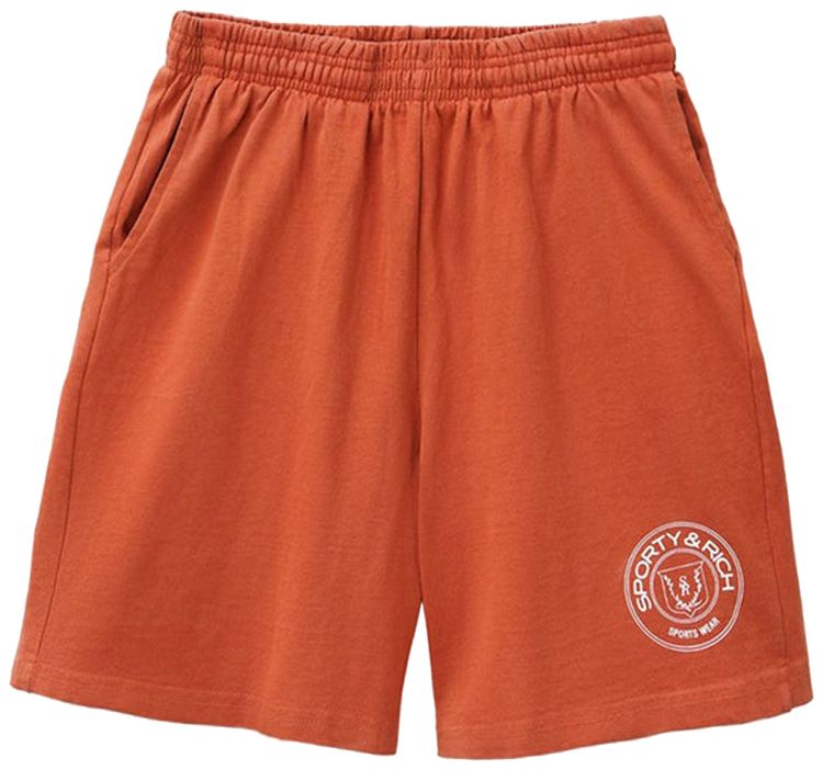 Sporty  Rich Monaco Gym Short RustWhite