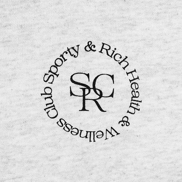 Sporty  Rich SRHWC Quarter Zip Heather GreyNavy