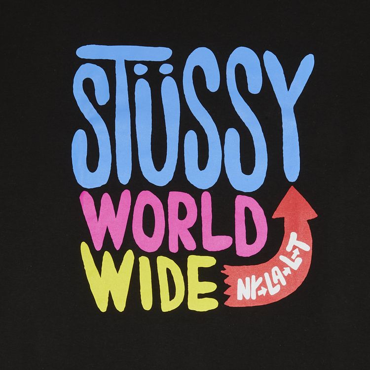 Stussy World Wide Tee Black