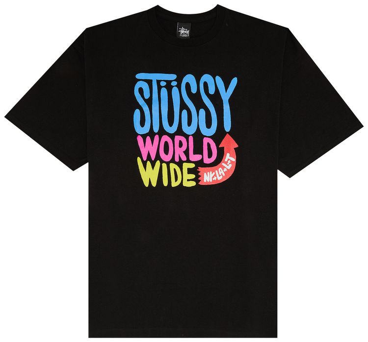 Stussy World Wide Tee Black