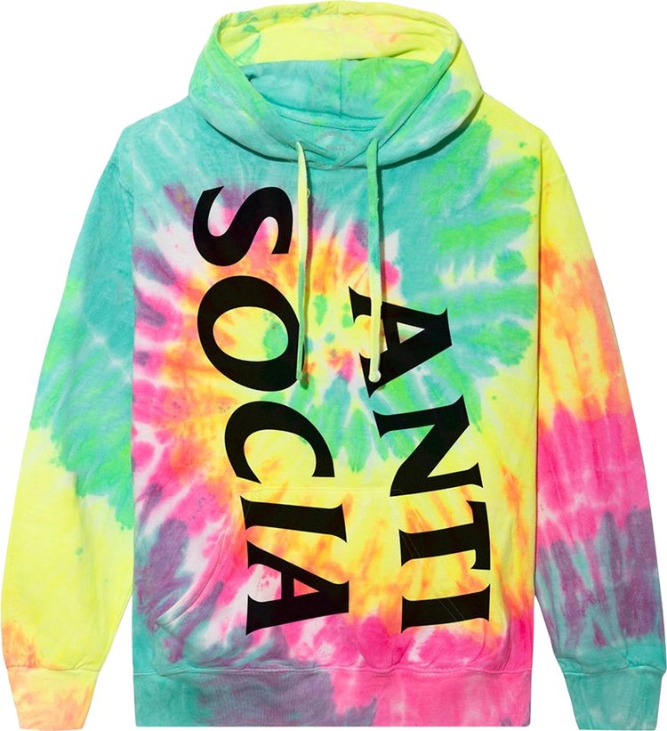 Buy Anti Social Social Club Vertical Horizon Hoodie 'Rainbow Tie Dye ...