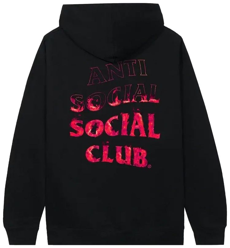 Anti Social Social Club A Fire Inside Hoodie BlackPink Flame