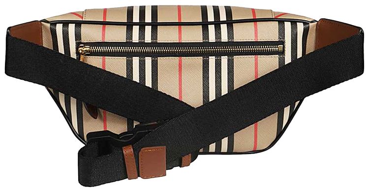 Burberry Icon Stripe E Canvas Sonny Bum Bag Archive Beige
