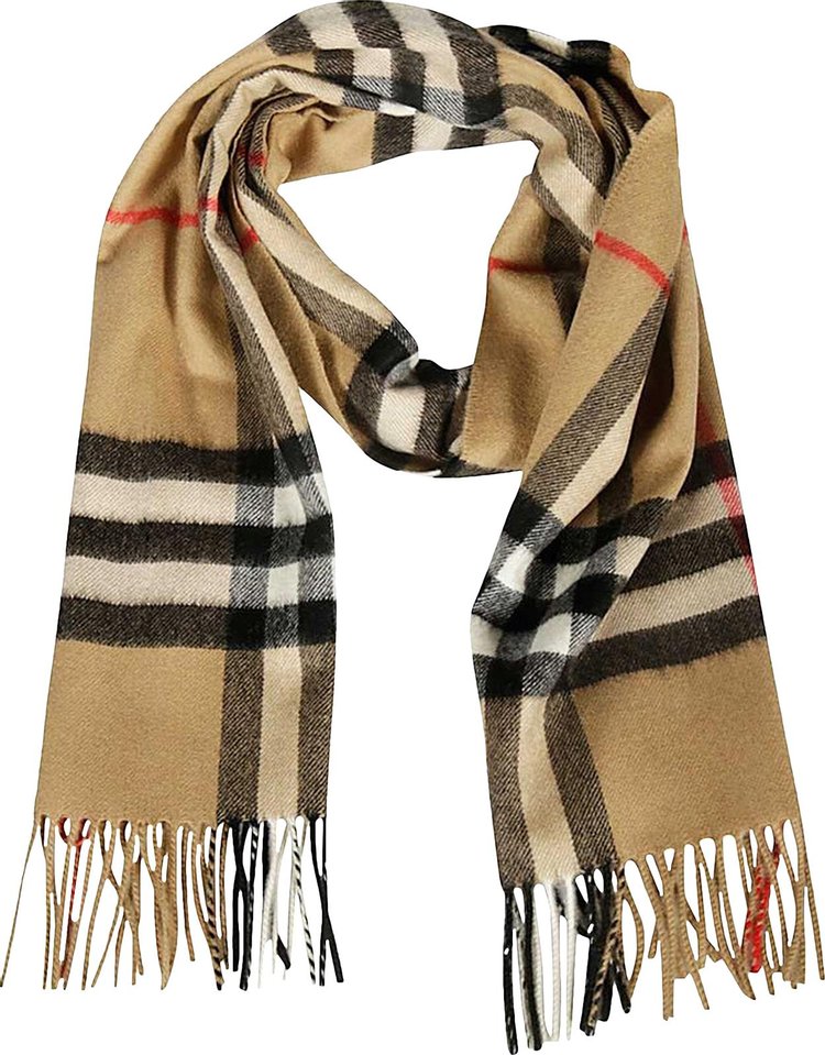 Burberry Classic Check Cashmere Scarf 'Archive Beige'