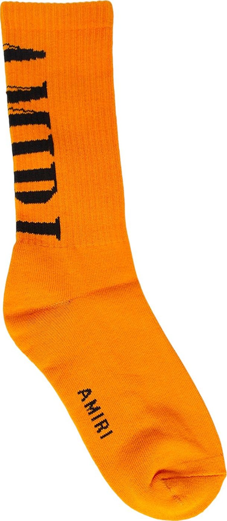 Amiri Vertical Core Logo Sock 'Orange'