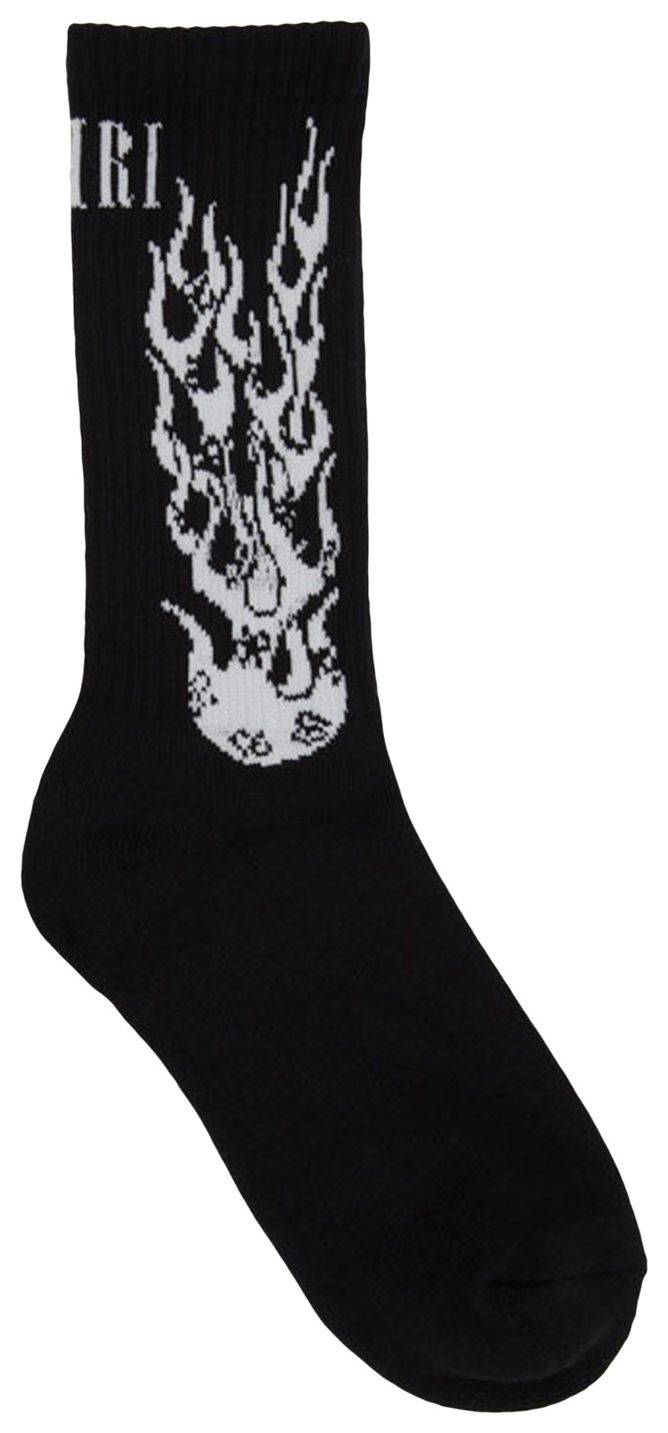 Amiri Flames Sock Black
