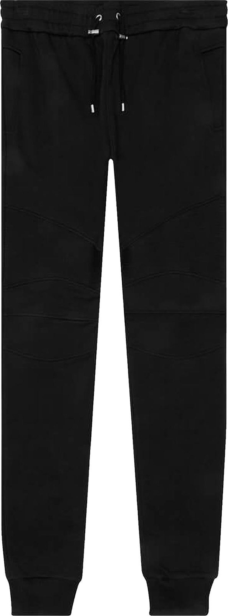 Buy Balmain Flock Sweatpants 'Noir/Blanc' - XH1OB000BB04 EAB NOIR | GOAT