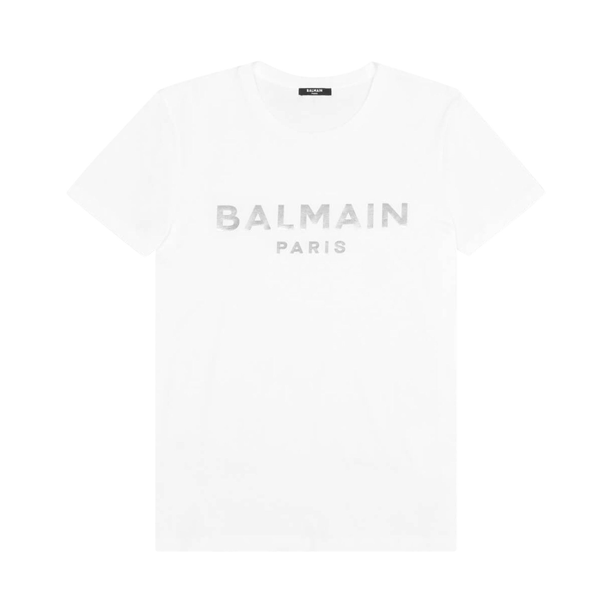 Balmain Foil T-Shirt 'Blanc/Argent' | White | Men's Size Small