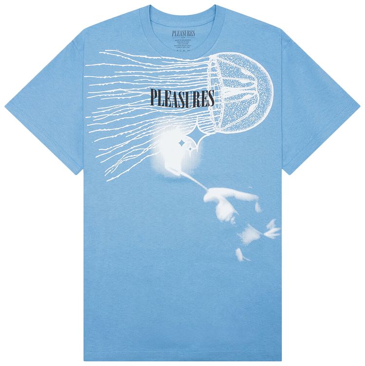 Pleasures Glow T Shirt Carolina Blue