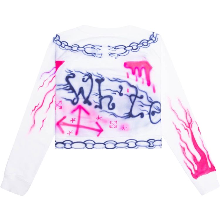 Off White Babybrush Contour Crewneck WhiteMulticolor