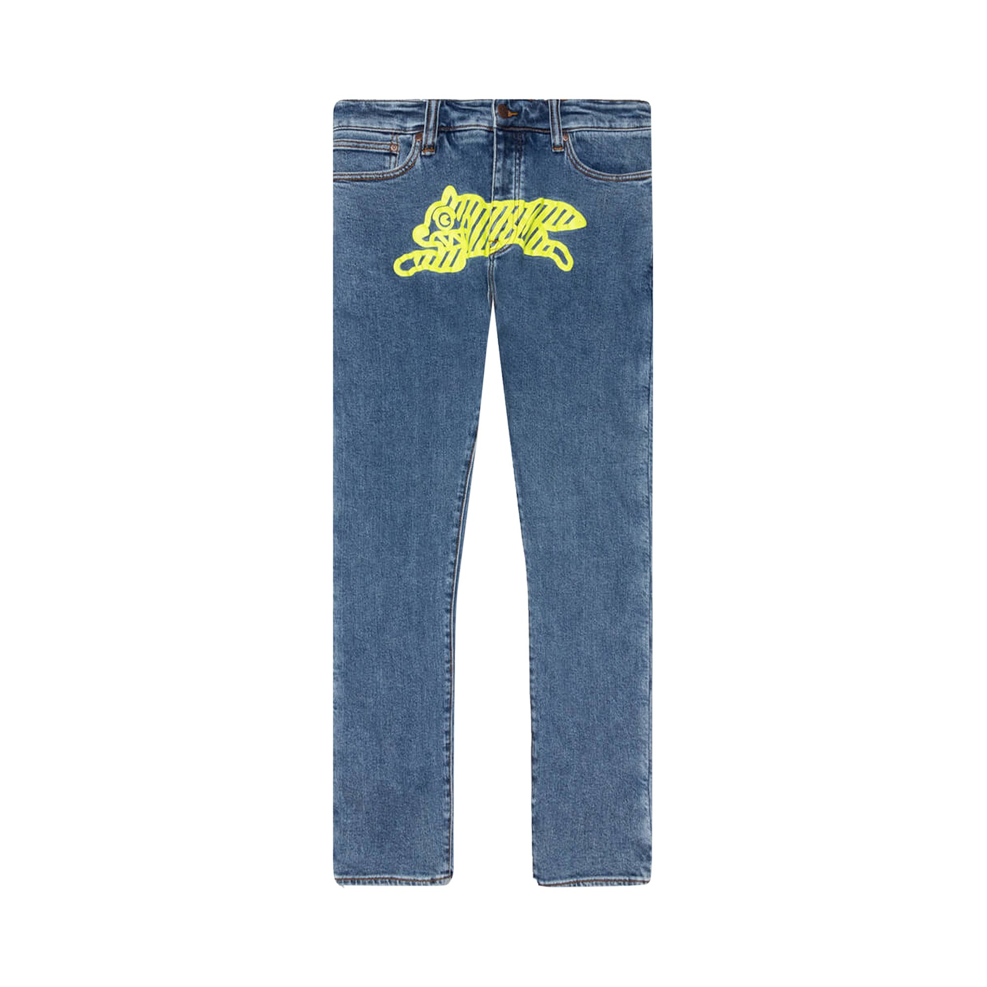 Icecream Neon Lime Jean 'Medium Blue Wash'