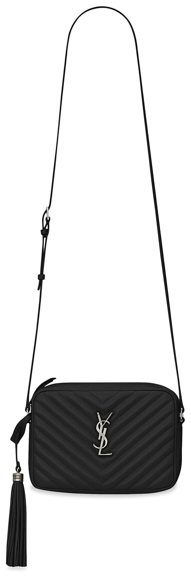 Buy Saint Laurent Lou Camera Bag In Qulited Leather 'Black/Silver