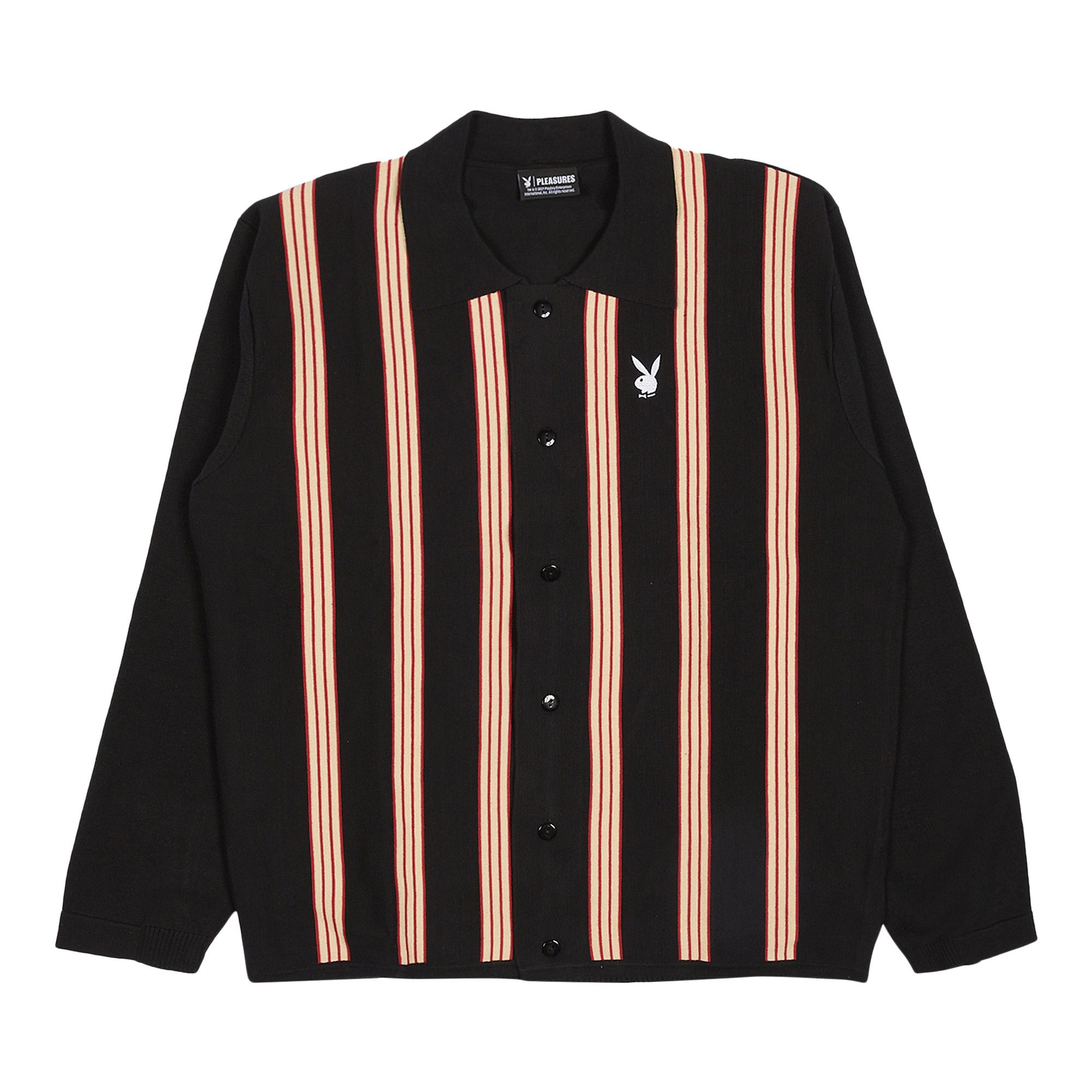 Buy Pleasures x Playboy Club Woven Cardigan Sweater Black P21PB004 BLAC GOAT
