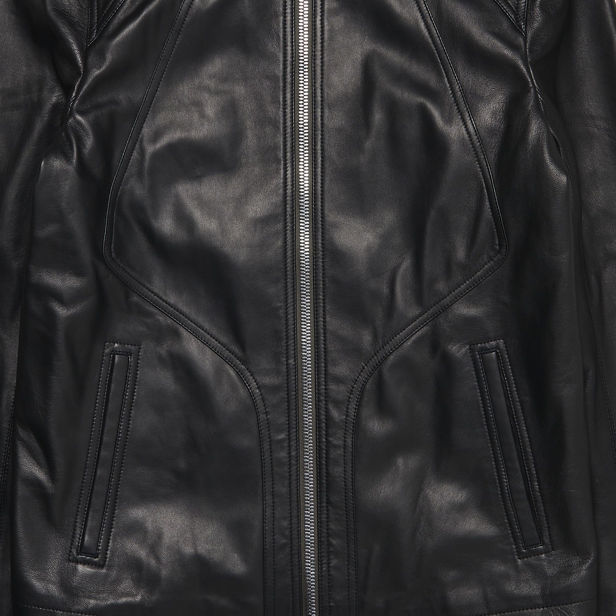Buy Rick Owens Intarsia Leather Jacket 'Black' - RU01B1761 LLP 09 | GOAT