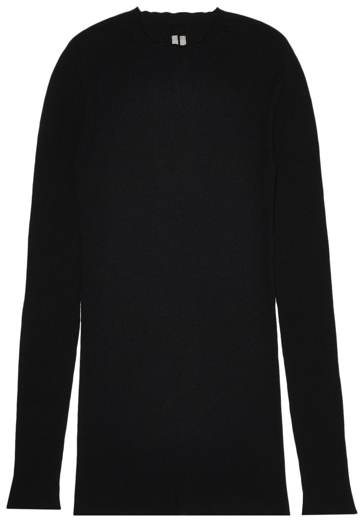 Rick Owens Ribbed Round Neck Sweater Black