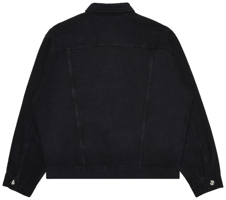We11done Oversize Denim Trucker Jacket Black