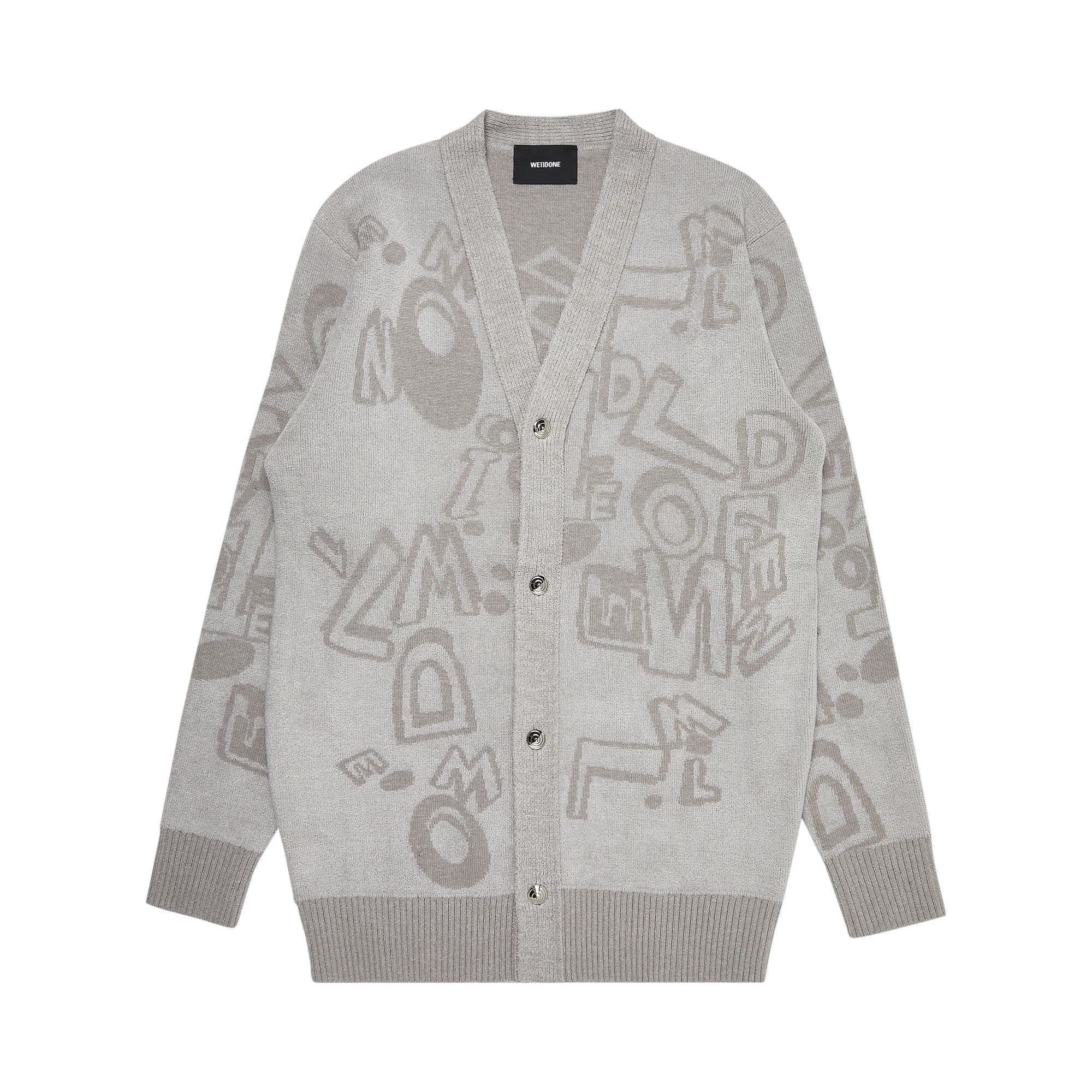 We11done logo cardigan hot sale