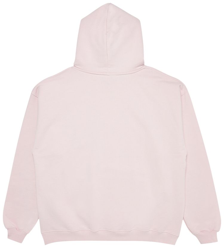 Vetements Logo Label Hoodie Baby Pink
