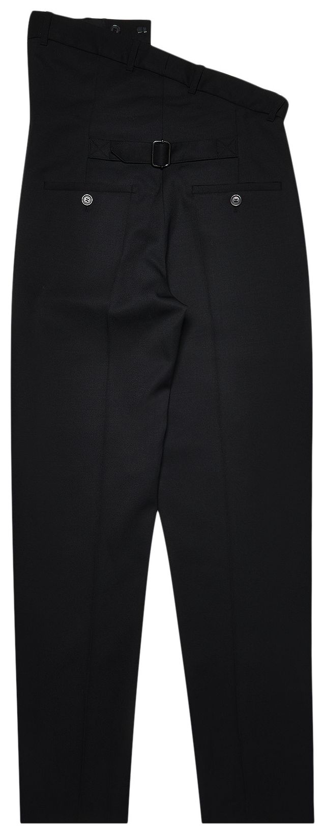 YProject Classic Asymmetric Waist Trousers Black
