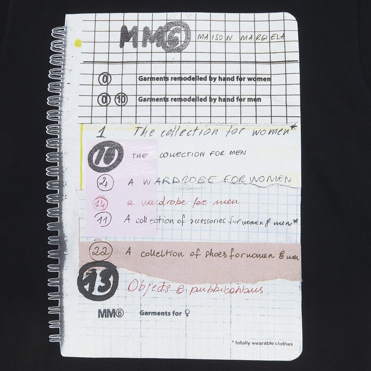 MM6 Maison Margiela Notebook Graphic Crewneck Dress Black