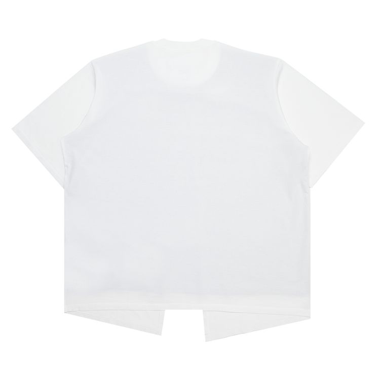 MM6 Maison Margiela Center Split Graphic Logo T Shirt WhiteGrey