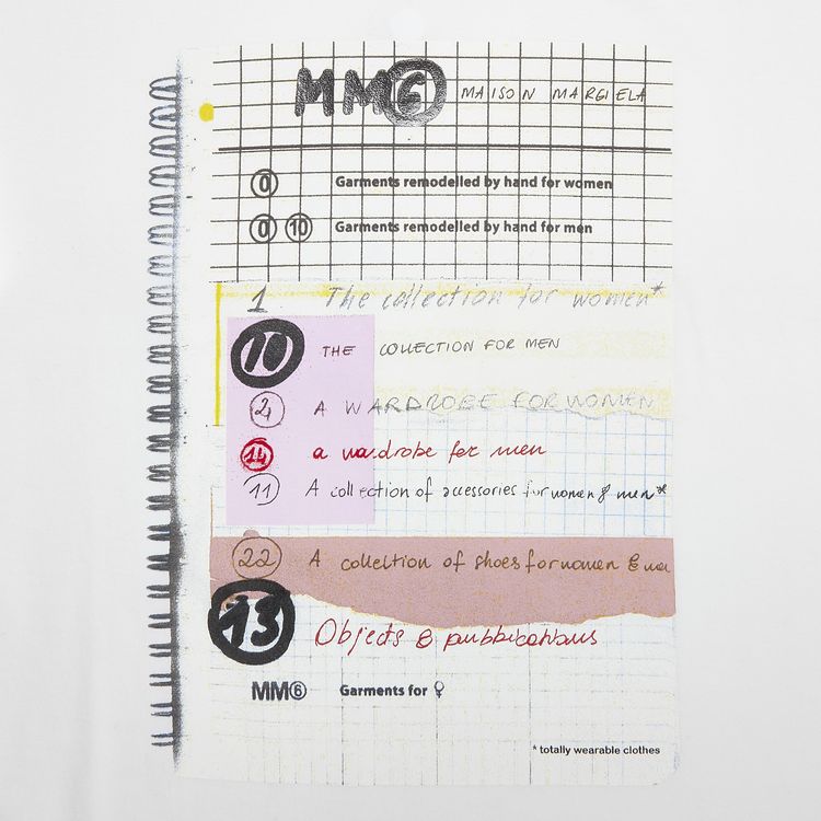 MM6 Maison Margiela Notebook Graphic T Shirt White