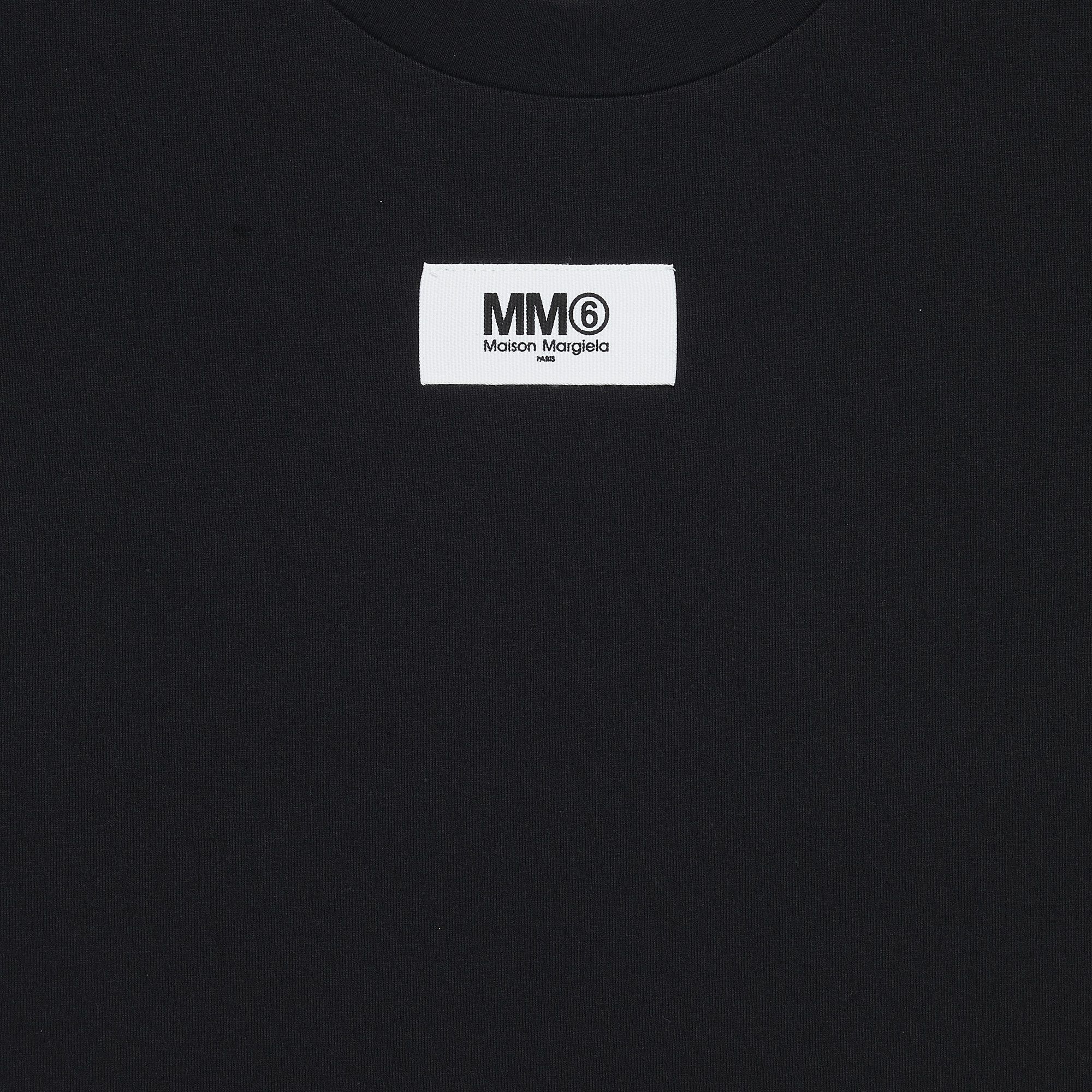 MM6 Maison Margiela ロゴコットンTシャツ/BLACK Maison Margiela MM6 M Logo T-Shirt in Black – Oneness Boutique