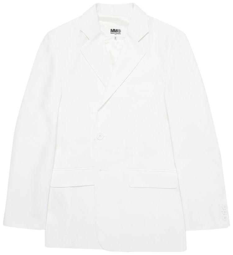 MM6 Maison Margiela Single Breasted Blazer Ivory