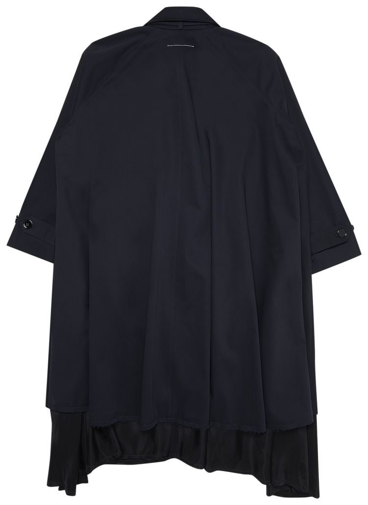 MM6 Maison Margiela Trench Coat With Extended Lining Navy