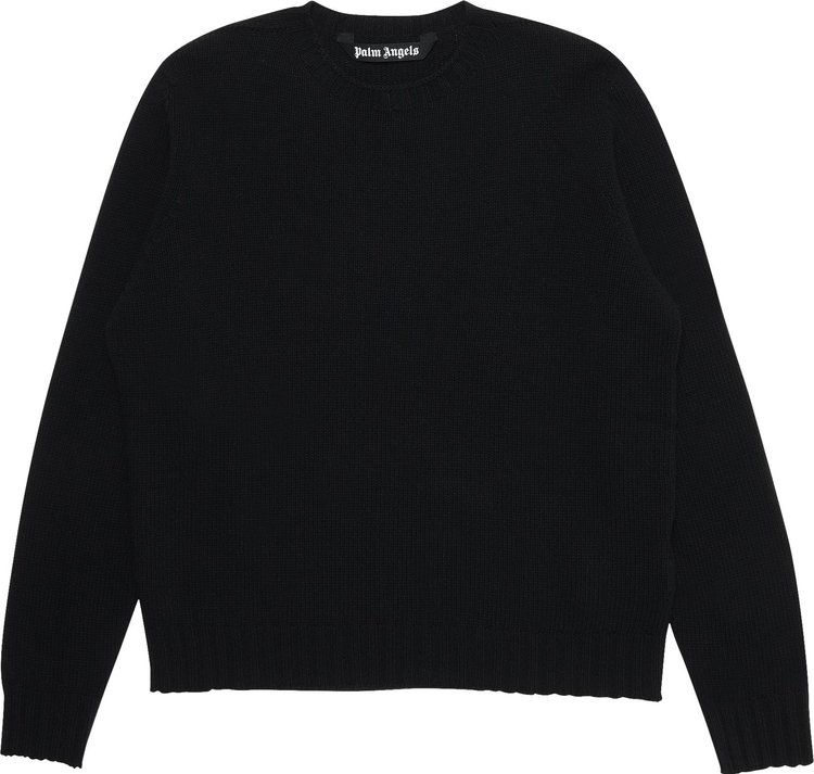 Buy Palm Angels Rec Logo Sweater 'Black/White' - PMHE027C99KNI0011001 ...