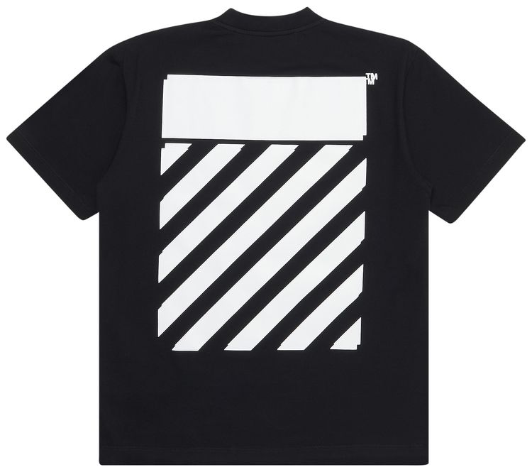 Off White Diag Regular Tee BlackWhite