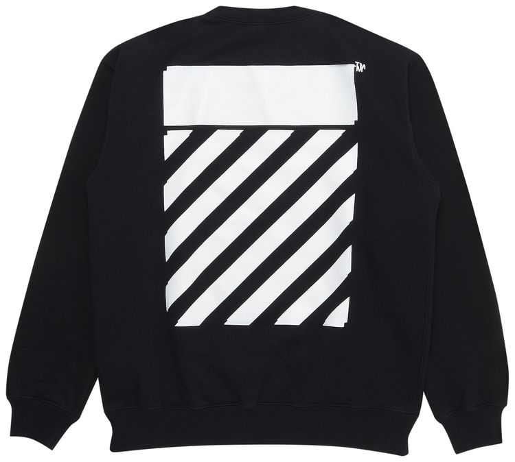 Off White Diag Regular Crewneck BlackWhite