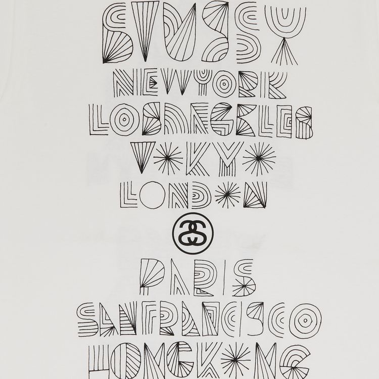 Stussy Gear World Wide Line Tee White