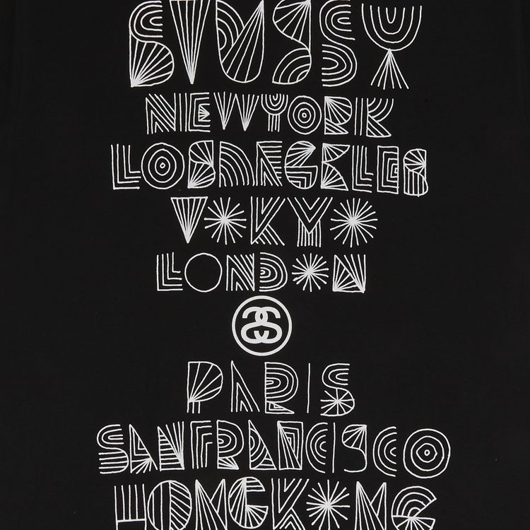 Stussy Gear World Wide Line Tee Black