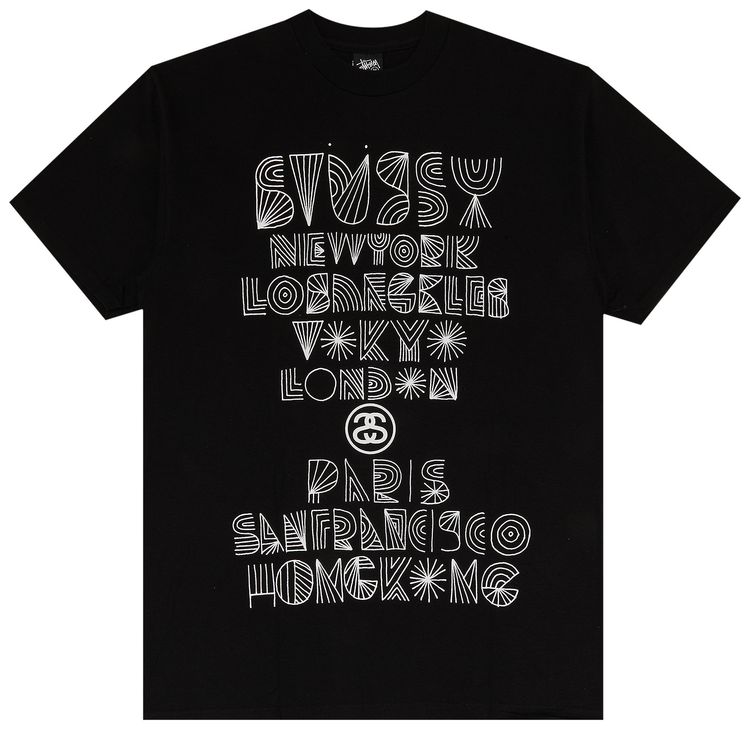 Stussy Gear World Wide Line Tee Black