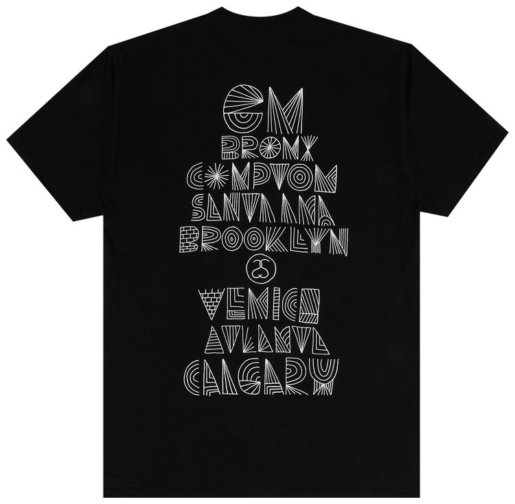 Stussy Gear World Wide Line Tee Black