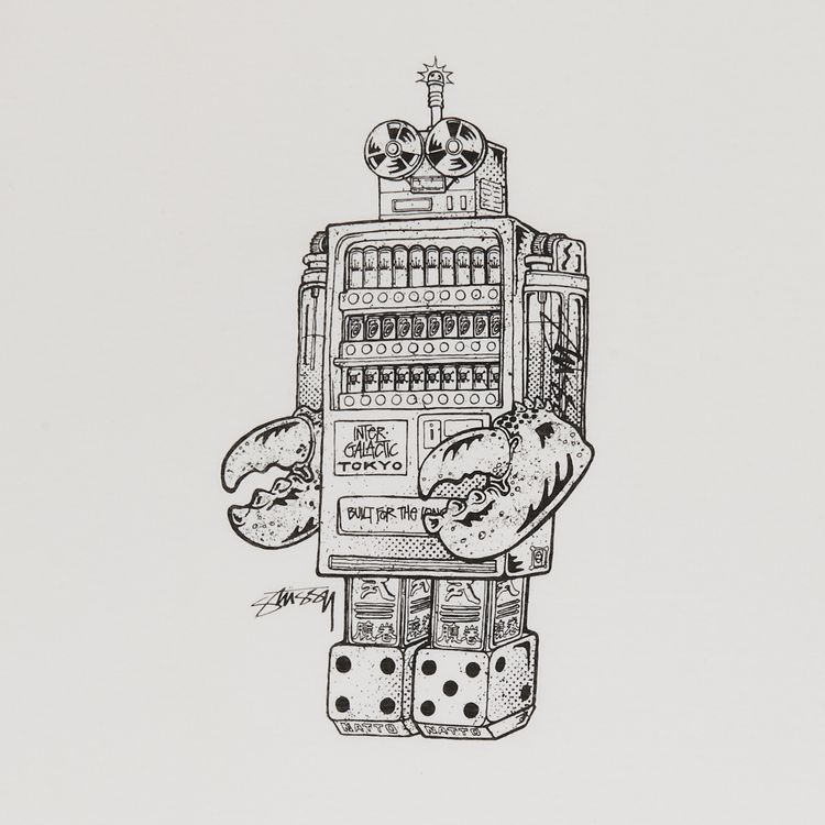 Stussy Natto Natto Intergalatic Tokyo Tee White