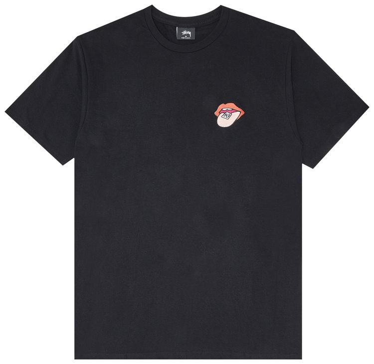 Stussy Satisfaction Embroidered Tee Black