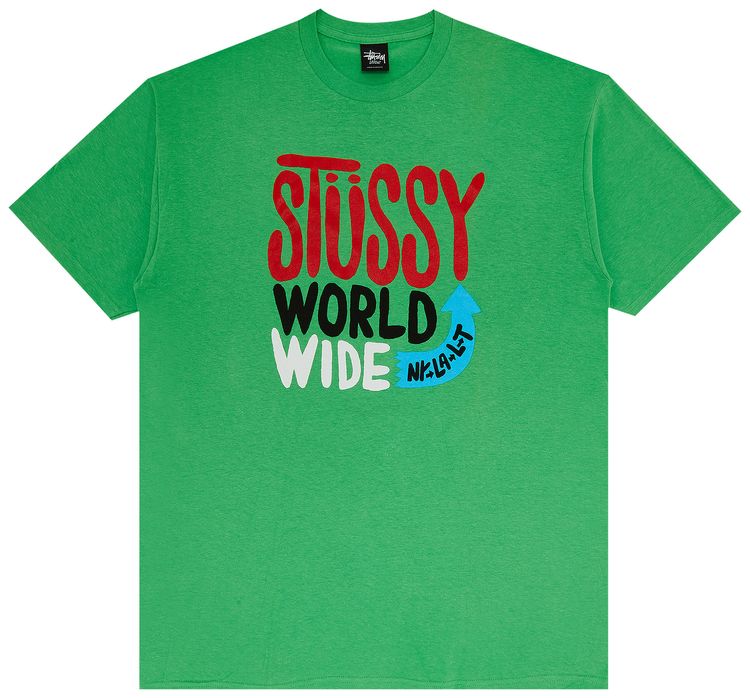 Stussy World Wide Tee Green