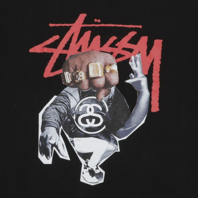 Stussy Fist Gold Ring Tee Black